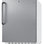 Thumbnail image #2 for Summit Commercial Summit Appliance SCR504SSTBADA Undercounter All-Refrigerator, 1-Section, Solid Stainless Steel Door, White Exterior, ADA Height