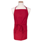Thumbnail image #1 for Chef Revival 612BAFH-RD Bib Apron, 28" x 27", 3 Pockets, Adjustable Neckband, Cotton/Poly Twill, Red