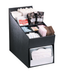 Thumbnail image #5 for Black Polystyrene Countertop Condiment, Straw & Napkin Organizer with Full-Fold Napkin Dispenser