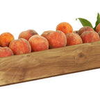 Thumbnail image #2 for Cal-Mil 23106-2063-78 Walnut Serving Tray, 20"W x 6"D x 3"H, Fits Black Metal 20 x 6 Riser Frames