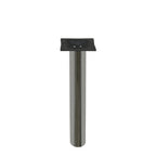 Thumbnail image #1 for Oak Street SSBLS4-CHR-STD Table Base Column, 4" Diameter Steel, 27" Dining Height, Wrinkle Powder-Coated Chrome Finish