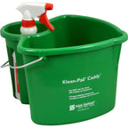 Thumbnail image #1 for AllPoints Foodservice Parts & Supplies San Jamar 83233 Plastic Cleaning Caddy with 4-Qt Bucket and Spray Bottle, Green