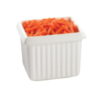 Thumbnail image #1 for TableCraft Products CW1520SNX Rectangular Ridged Server Bowl, 1-3/8 qt, Coated Cast Aluminum, Sunset Orange
