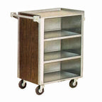 Thumbnail image #1 for Lakeside Manufacturing 815 Stainless Steel Bussing Cart, 4 Solid Shelves, Enclosed Back & Sides, 500 lb Capacity
