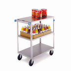 Thumbnail image #1 for Lakeside Manufacturing 351 Stainless Steel Open Tray Cart, 3 Shelves, 31"W x 18"D, Push Handle