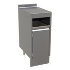 Thumbnail image #1 for Glastender, Inc. Elevation E-DW-14 Underbar Dry Waste Unit, Freestanding, Hinged Door, Stainless Steel, 14"W x 24"D