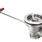 Thumbnail image #3 for Krowne Diamond Series 22-850 Stainless Steel Ball Valve Twist Waste Drain for 3-1/2" Sink Opening with 1-1/4" Overflow Outlet