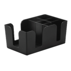 Thumbnail image #1 for TableCraft 101 6-Compartment Bar Garnish Caddy, Black ABS Plastic, 9-1/2 x 5-3/4 x 4 in Case of 12