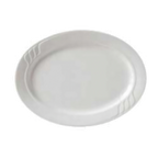 Thumbnail image #1 for Vertex China Sausalito SAU-34-M China Platter, 9-1/4", Oval, Sculpted Lines, Mango Case of 2 Dozen