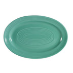 Thumbnail image #1 for CAC China Tango TG-51-G Porcelain Oval Platter, 15-3/4" x 11" x 1-1/2", Embossed Rim, Green 1 Dozen
