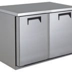 Thumbnail image #2 for QualServ (Middleby) UCFZ360-SS61A U-Line Corporation (Middleby) Two-Section Stainless Steel Undercounter Reach-In Freezer, Solid Doors, 60.4"W, 17.04