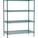 Thumbnail image #1 for Metro Super Erecta SE-3036K3-63-S4 Stationary Starter Wire Shelving Unit, 36"W x 30"D x 63"H, 800 lb. capacity per shelf, 2000 lb. capacity per unit
