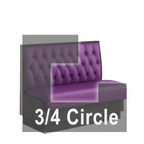 Thumbnail image #1 for ATSMFG ATS AT&S-ATQ-KR36-BT GR5/COM Single Three-Quarter Circle Restaurant Booth, 48"L x 36"H, Upholstered, Button-Tufted Back