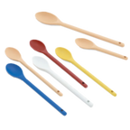 Thumbnail image #1 for Vollrath 4689960 Solid High-Temperature Nylon Prep Spoon, Tan, 15-inch, Insulated Handle Case of 12