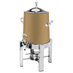 Thumbnail image #1 for Eastern Tabletop Pillard 3143RZ Squared Coffee Urn, 3 Gallon, Sterno or Electric Heat, P2 Legs, Stainless Steel, Bronze Finish