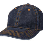 Thumbnail image #1 for Chef Works RDBC-IBL-0 Baseball Chef Hat, Snap Closure, Denim Cotton, Indigo Blue