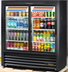 Thumbnail image #5 for True Two-Section Narrow-Depth Sliding Glass Door Merchandiser Refrigerator with LED Lighting