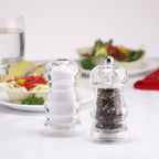 Thumbnail image #2 for Chef Specialties Professional Series Laurel 29190 Salt and Pepper Shaker Mill Set, 5-inch Clear Acrylic, Stainless Steel Grinding Mechanism