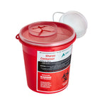 Thumbnail image #2 for Alpine Industries ADI998-05-01 Sharps Container, 1-1/2 Qt., Round, Clear Lid, Puncture-Resistant Plastic