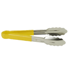 Thumbnail image #1 for Thunder Group SLTG812Y 12-inch Stainless Steel Utility Tongs with Yellow Color-Coded Non-Slip Handle Case of 120