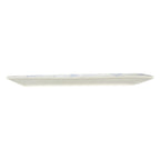 Thumbnail image #2 for CAC China Atlantic Seashell ATC-RT51 Rectangular Porcelain Platter, Blue Rim, 14-1/2"L x 8-1/4"W x 1-1/4"H 1 Dozen