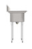Thumbnail image #7 for KoolMore 51-Inch Three-Compartment Stainless Steel Commercial Sink with Left Drainboard and Backsplash