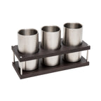 Thumbnail image #1 for Global Tableware Collective Smile ZEPE59000003W Glacette Holder, Wenge, Mixed Materials, 18-1/2"W x 6-3/4"D x 8-3/4"H