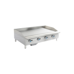 Thumbnail image #1 for Hurakan by Equip.me HKN-PSXGL48W Countertop Gas Griddle, 48-Inch, 3/4-Inch Plate, 4 Burners, Natural Gas/LPG Convertible