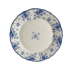 Thumbnail image #1 for Steelite International HL Ivory HL54863903 Round China Plate, 10.625 in, Carolyn Camille Blue, Scalloped Edge 1 Dozen
