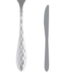 Thumbnail image #1 for Steelite International Varick, Crystal 5714SX042 Table Knife, 9-1/8", 13/0 Stainless Steel, Heavyweight, Honeycomb Hammered Finish Pack of 1 Dozen