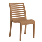 Thumbnail image #1 for Grosfillex Astoria UT947008 Outdoor Polypropylene Stacking Side Chair, UV- and Weather-Resistant Case of 4