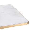 Thumbnail image #1 for G & A Commercial Seating SS-Series SSB3030 Sintered Stone Square Table Top, 30 x 30 in, 1 in Thick, Gold Band