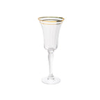 Thumbnail image #1 for Kadra Kitchenware Vikko Decor VD-B09-G Wine Glass, 9 oz., Clear with Gold Rim Case of 24