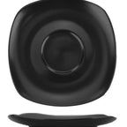 Thumbnail image #1 for International Tableware Quad QP-2-MB Porcelain Saucer, 5-3/4-Inch Square, Matte Black Case of 3 Dozen