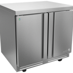 Thumbnail image #1 for Asber Premium AUTR 36 P 2-Section Undercounter Refrigerator, Stainless Steel, 36"W