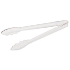 Thumbnail image #1 for Alegacy Foodservice Products PC3512-40 Solid Polycarbonate Tongs, 12", Clear with Blue Tint Case of 12