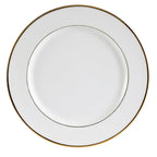 Thumbnail image #1 for CAC China Golden Royal GRY-8 9-Inch Round Porcelain Plate with Gold Band Case of 3 Dozen