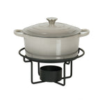 Thumbnail image #1 for Cal-Mil Sydney 22917-13 Round Alternative Chafer, 12" Diameter x 7"H, Matte Black Wire with Base Fuel Holder