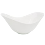 Thumbnail image #1 for CAC China Sheer SHER-78 Porcelain Boat-Shaped Spirit Dish, 8-1/2"L x 5"W x 4"H, Bone White Case of 2 Dozen