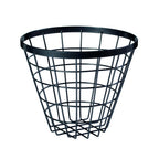 Thumbnail image #1 for G.E.T. Clipper Mill WB-886-MG Round Wire Metal Food Serving Basket, 8" Diameter x 5"H, Metal Gray Case of 12
