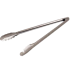 Thumbnail image #1 for Browne USA Foodservice 4511 9-1/2-Inch Stainless Steel Utility Tongs with Coil Spring and Scalloped Edges