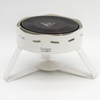 Thumbnail image #1 for Eastern Tabletop Ecoburner EB15006 Round White Small Waterless Chafer Stand