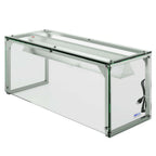Thumbnail image #1 for USR Brands Prepline PSG-LT-48 48-inch Heated Flat Glass Steam Table Sneeze Guard with Lamp, Stainless Steel Frame