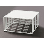 Thumbnail image #2 for Cal-Mil Portland 432-6-15 Square Wire Buffet Riser with Removable Bread Board Top, White, 12"W x 12"D x 6"H