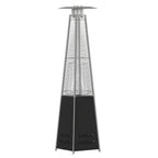Thumbnail image #1 for Flash Furniture NAN-FSDC-02-BK-GG Outdoor Propane Patio Heater, 42,000 BTU, Wheeled, Stainless Steel, Black