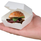 Thumbnail image #2 for JB Prince Comatec R880 Mini Burger Take-Out Box, 2-1/2 x 2-1/2 x 2 in, Paper, White