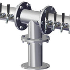 Thumbnail image #5 for Perlick Corporation 4061-8 8-Faucet T-Shape Glycol-Cooled Countertop Brew Pipe Tower, Matte Stainless Steel