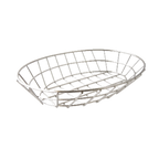 Thumbnail image #1 for G.E.T. Clipper Mill 4-84418 Oval Stainless Steel Grid Serving Basket, 12 x 8.5 x 2 in Case of 12