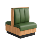 Thumbnail image #1 for ATSMFG ATS AT&S-ADD-KR42-3CH GR6 Karender Deuce Booth, single, 30" long x 42" high, 3-channel back, Upholstery and foam fitted over a computer-cut