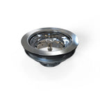 Thumbnail image #1 for NBR Equipment STN-3 Sink Strainer, 3-1/2" Opening, 4-1/2" Flange, Stainless Steel Basket with Crumb Cup, 1-1/2" NPS